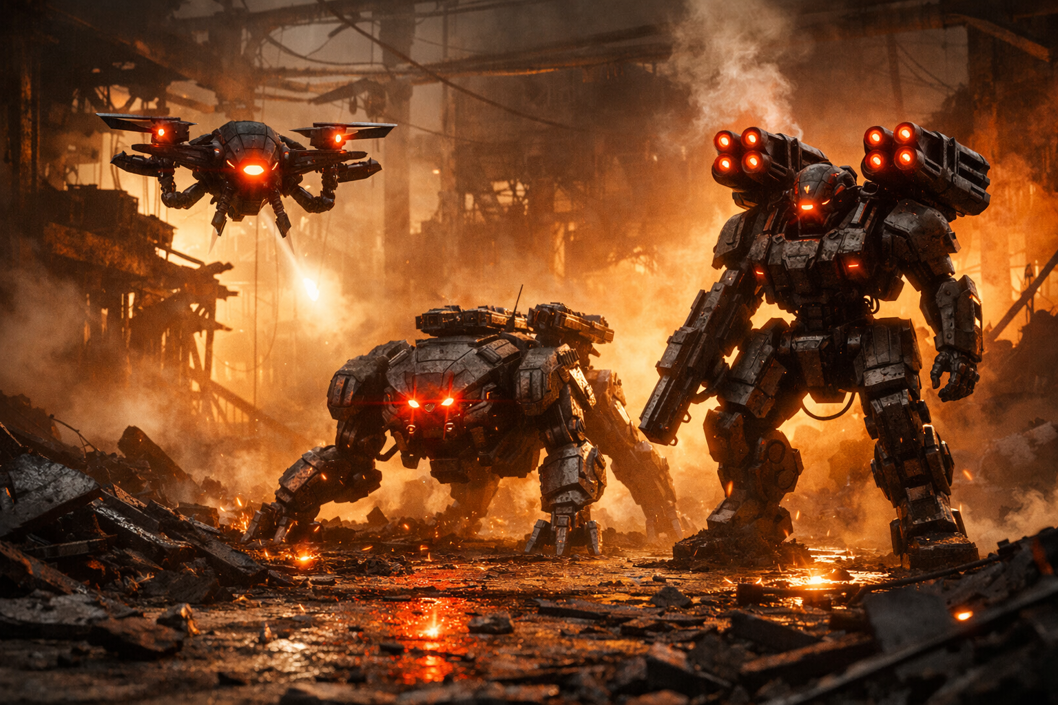 ARC Raiders enemigos robóticos ARC drones gameplay PvPvE