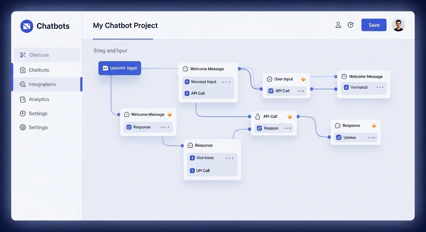 Panel de configuración de un chatbot con inteligencia artificial