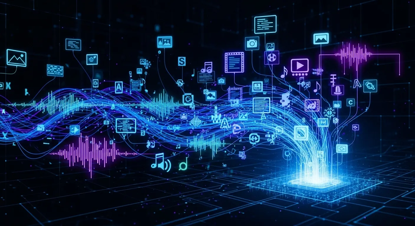 Diagrama conceptual de las capacidades multimodales de DeepSeek V4