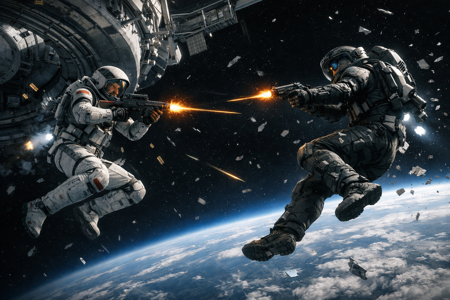 The Expanse Osiris Reborn combate gravedad cero zero-g espacial