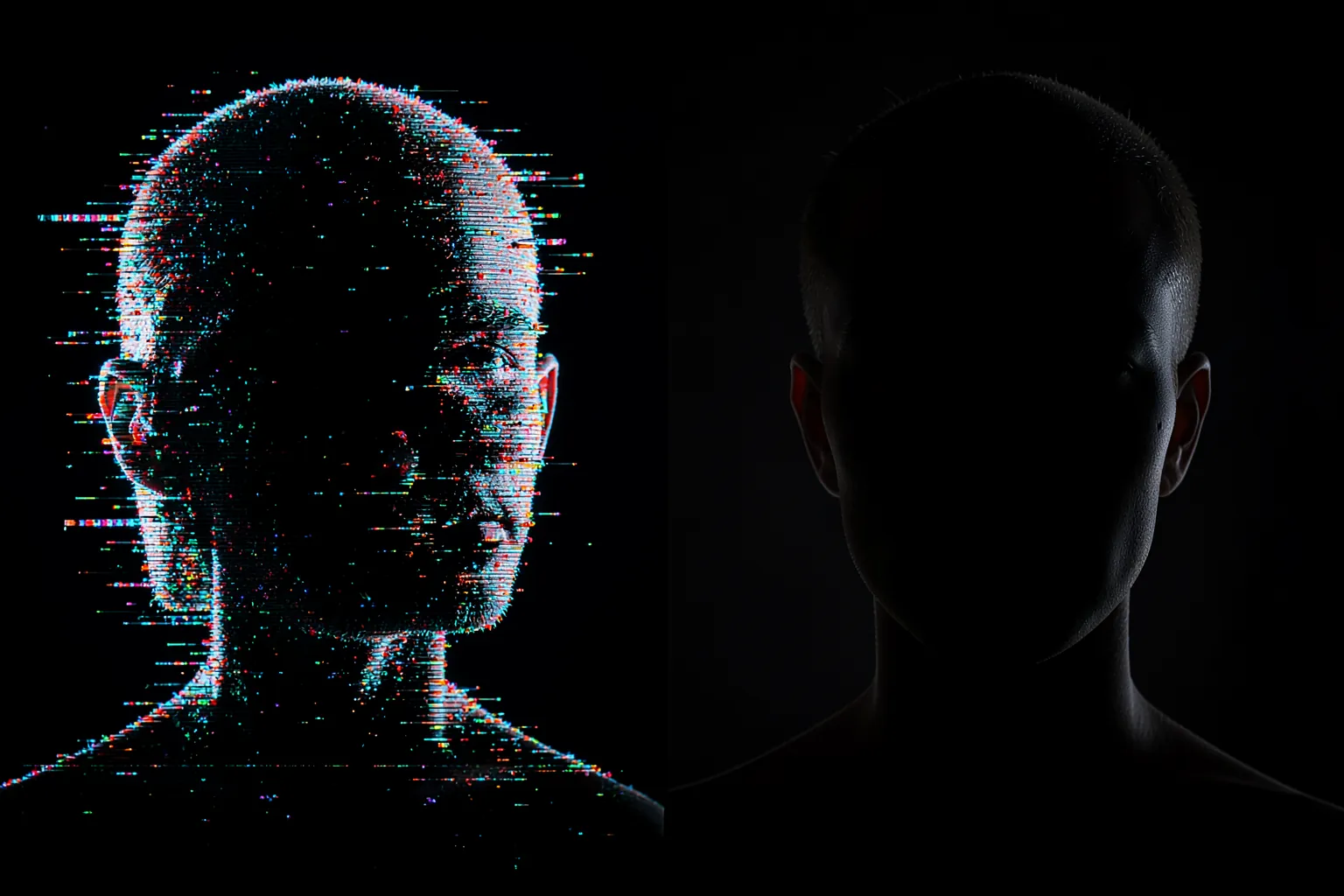 Comparación de dos fotogramas, uno con artefactos y otro limpio