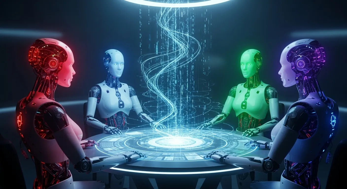 Diagrama del flujo de trabajo de los 4 agentes de Grok 4.20