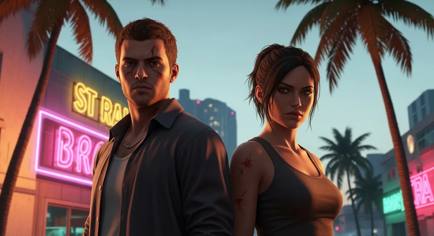 Jason y Lucia, los protagonistas de GTA VI en el estado de Leonida