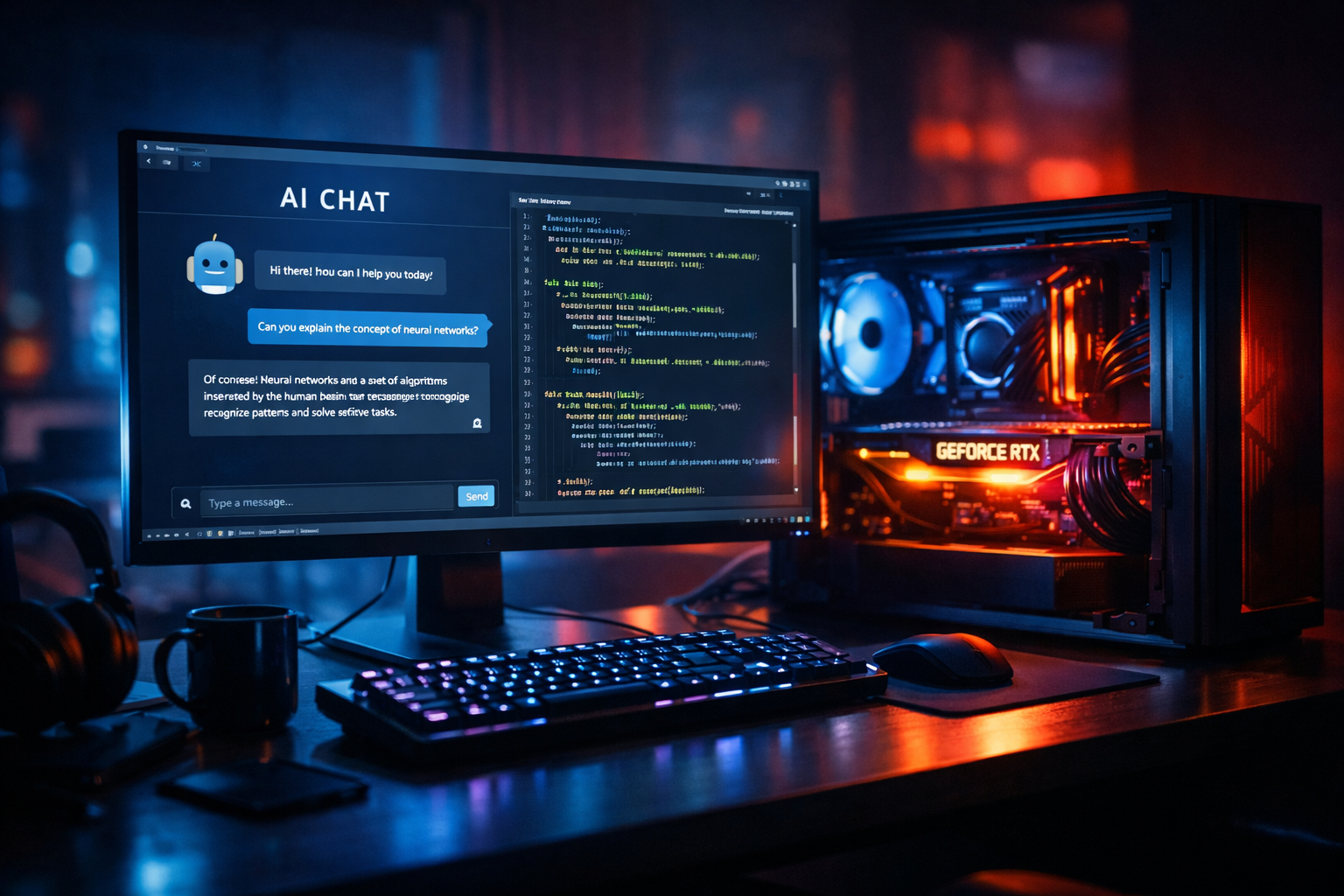 Interfaz de Ollama y LM Studio ejecutando modelos de IA local en GPU