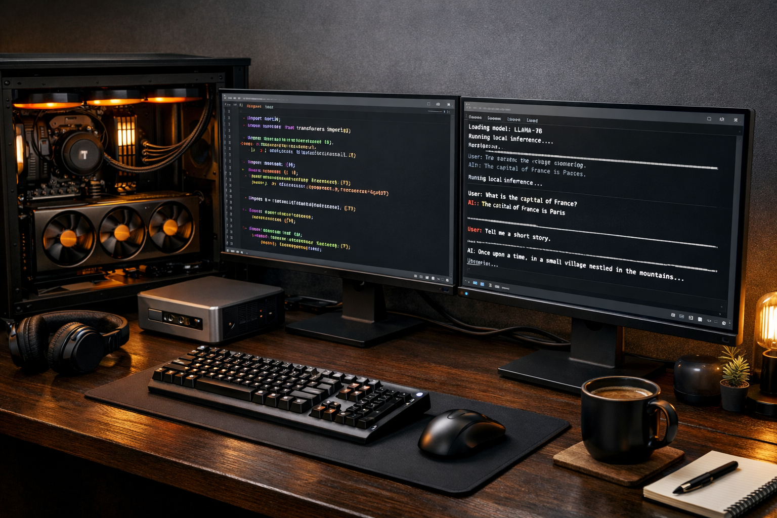 Workstation ideal para inferencia de modelos IA open source en local: mini PC, MacBook y torre con RTX 5090