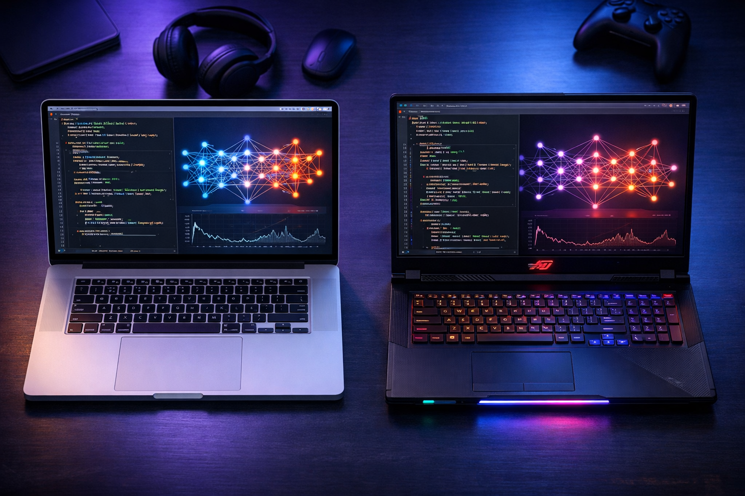 Comparativa mejores portátiles para IA local y desarrollo en 2026: MacBook Pro M4 Max y ASUS ROG Strix RTX 5090