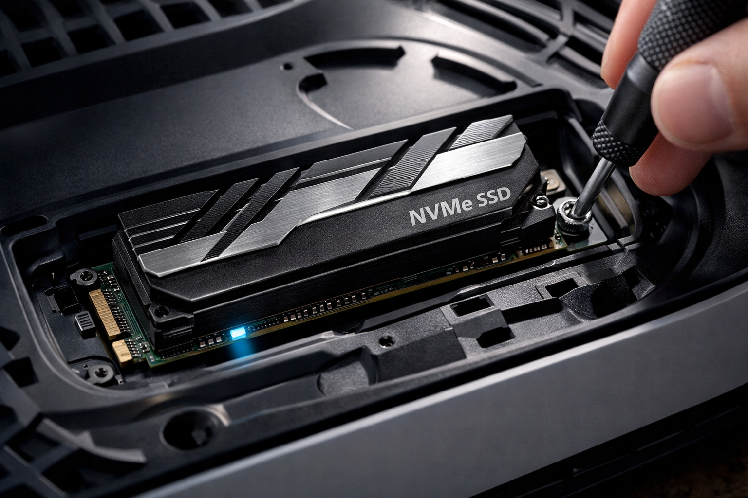 Instalación de SSD NVMe PCIe 4.0 en PlayStation 5 para ampliar almacenamiento