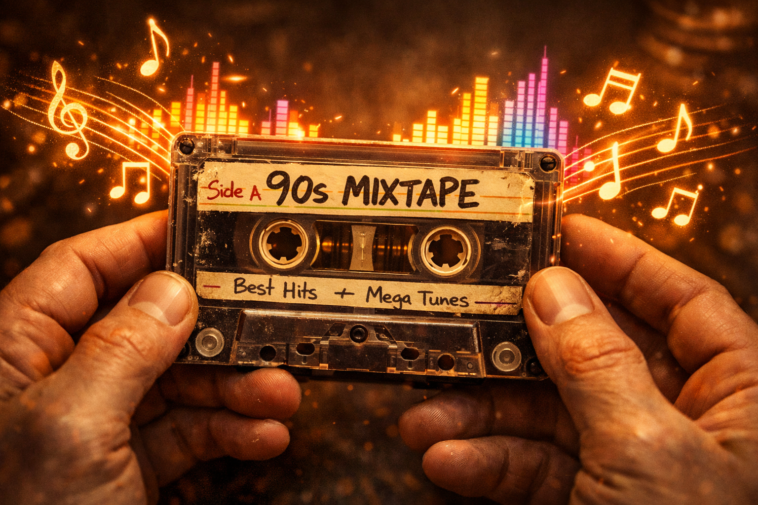 Mixtape gameplay cassette música años 90 amigos California aventura narrativa