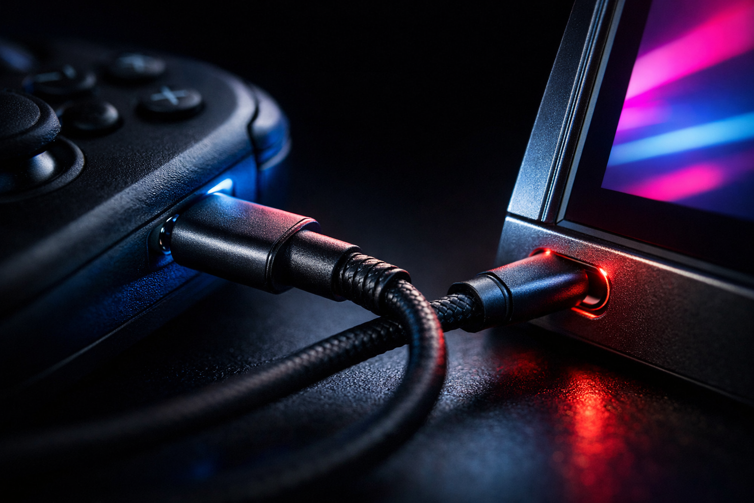 Monitor portátil conectado Steam Deck Switch 2 USB-C single cable gaming