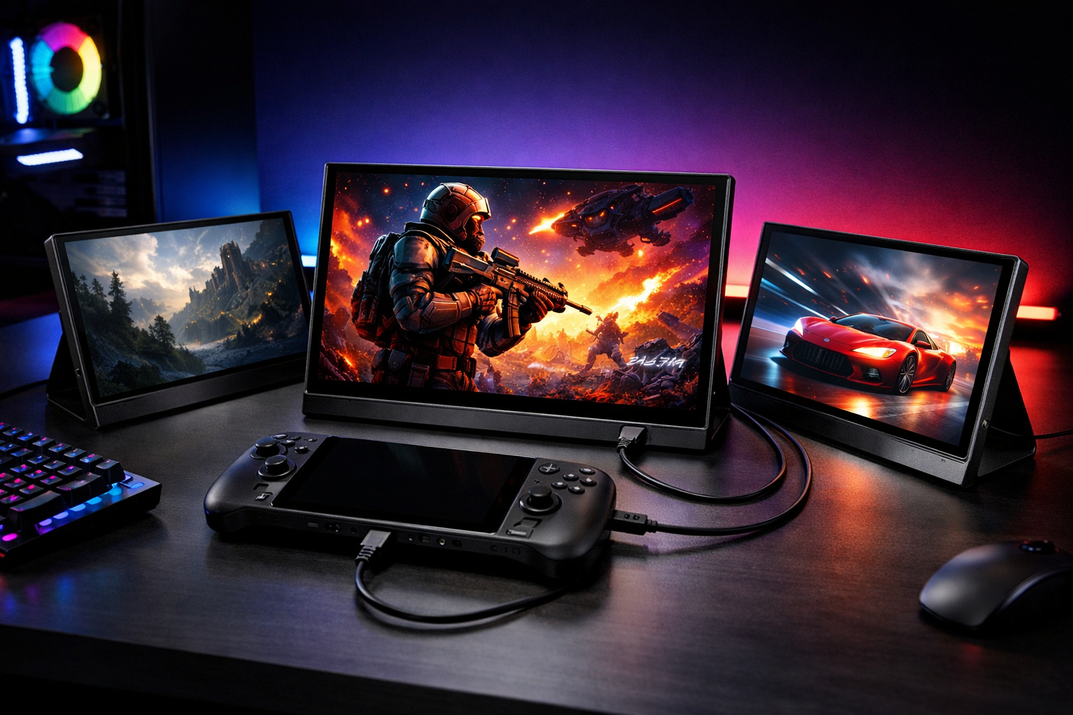 Mejores monitores portátiles gaming 2026 Steam Deck Switch 2 ROG Ally
