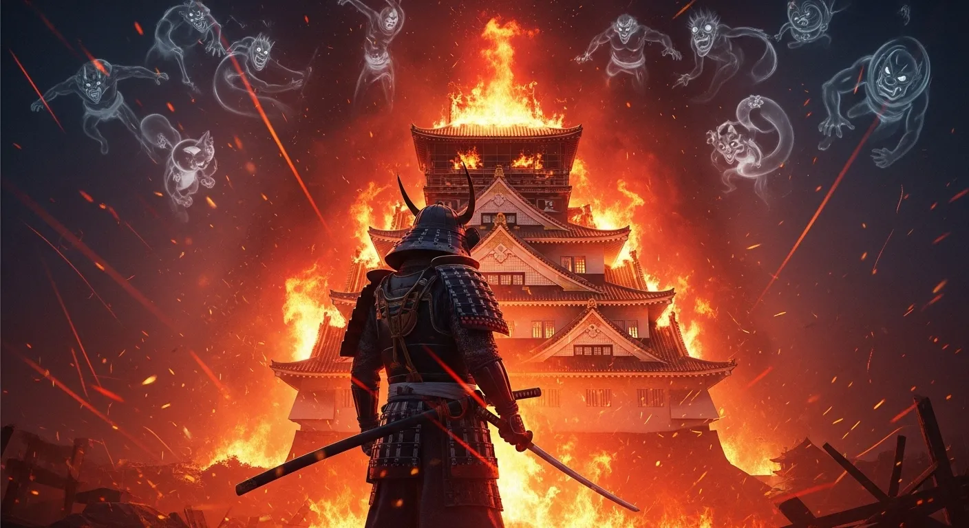Protagonista de Nioh 3 en combate contra un Yokai en el Japón feudal