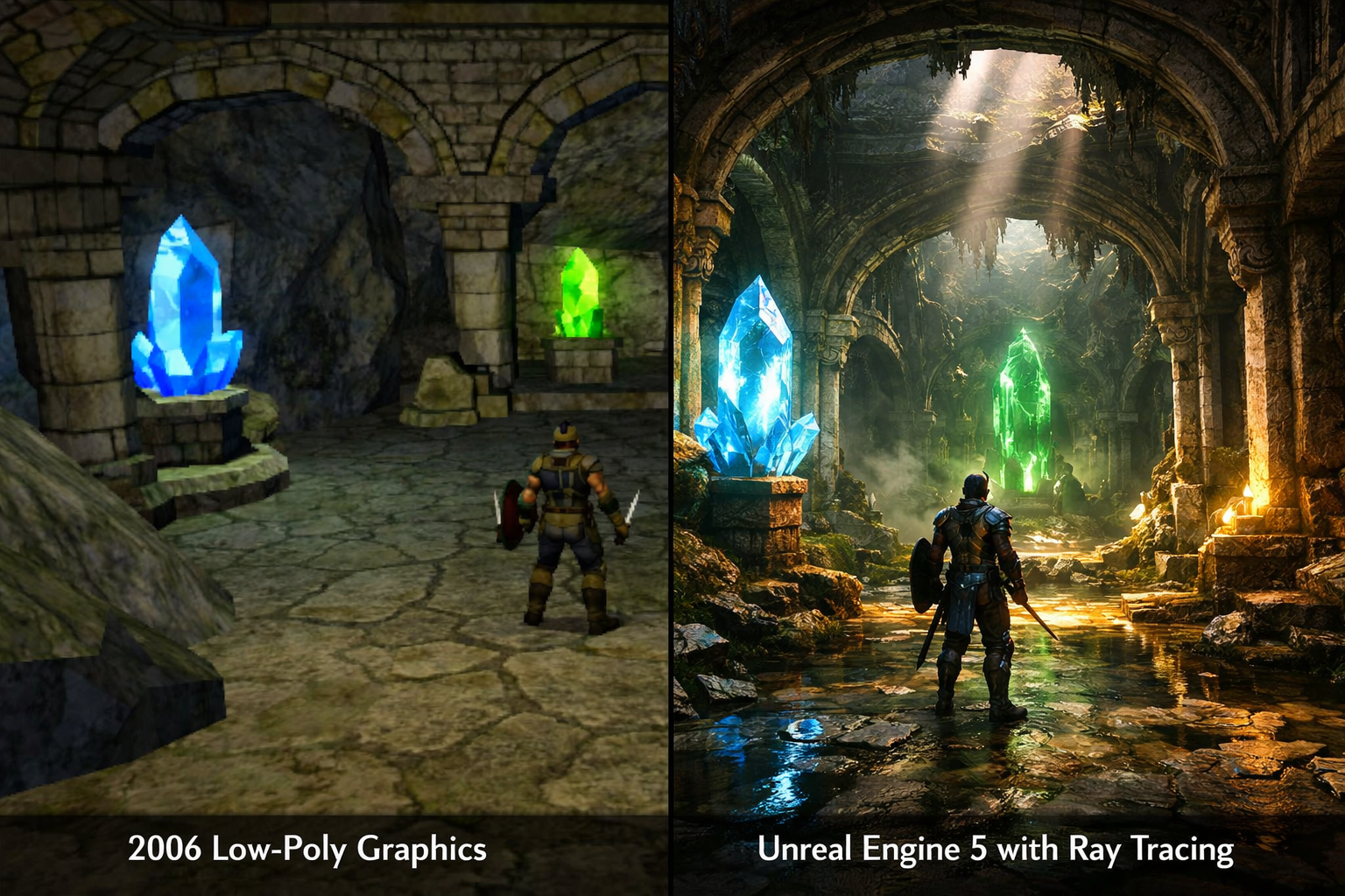 Comparativa visual entre Oblivion original de 2006 y Oblivion Remastered 2026