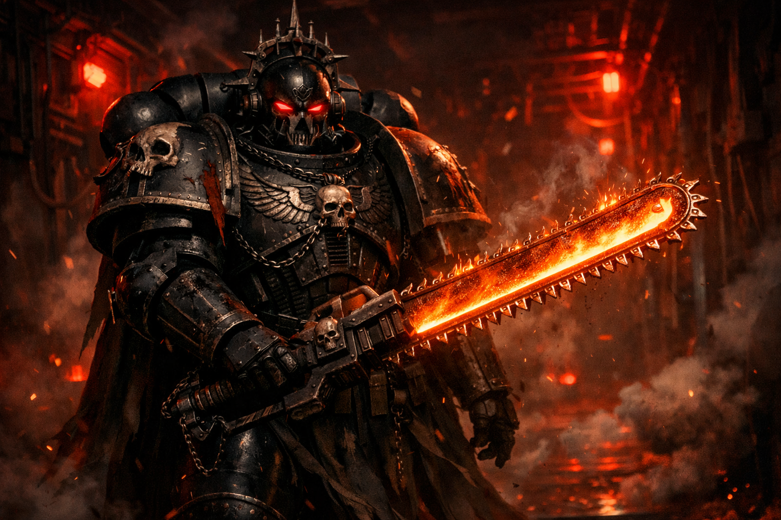 Warhammer 40000 Darktide gameplay cooperativo en PS5 con cuatro personajes luchando contra cultistas del Caos