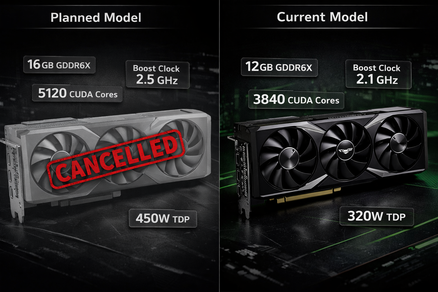 NVIDIA RTX 5080 Super cancelada vs RTX 5080 actual comparativa especificaciones
