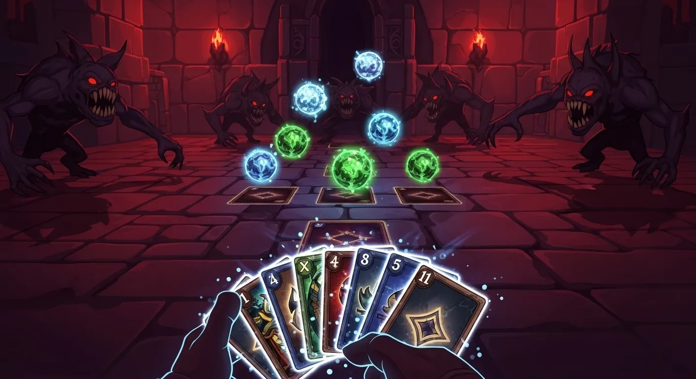 Combate en Slay the Spire 2 mostrando la mano de cartas, enemigos y el sistema de energía