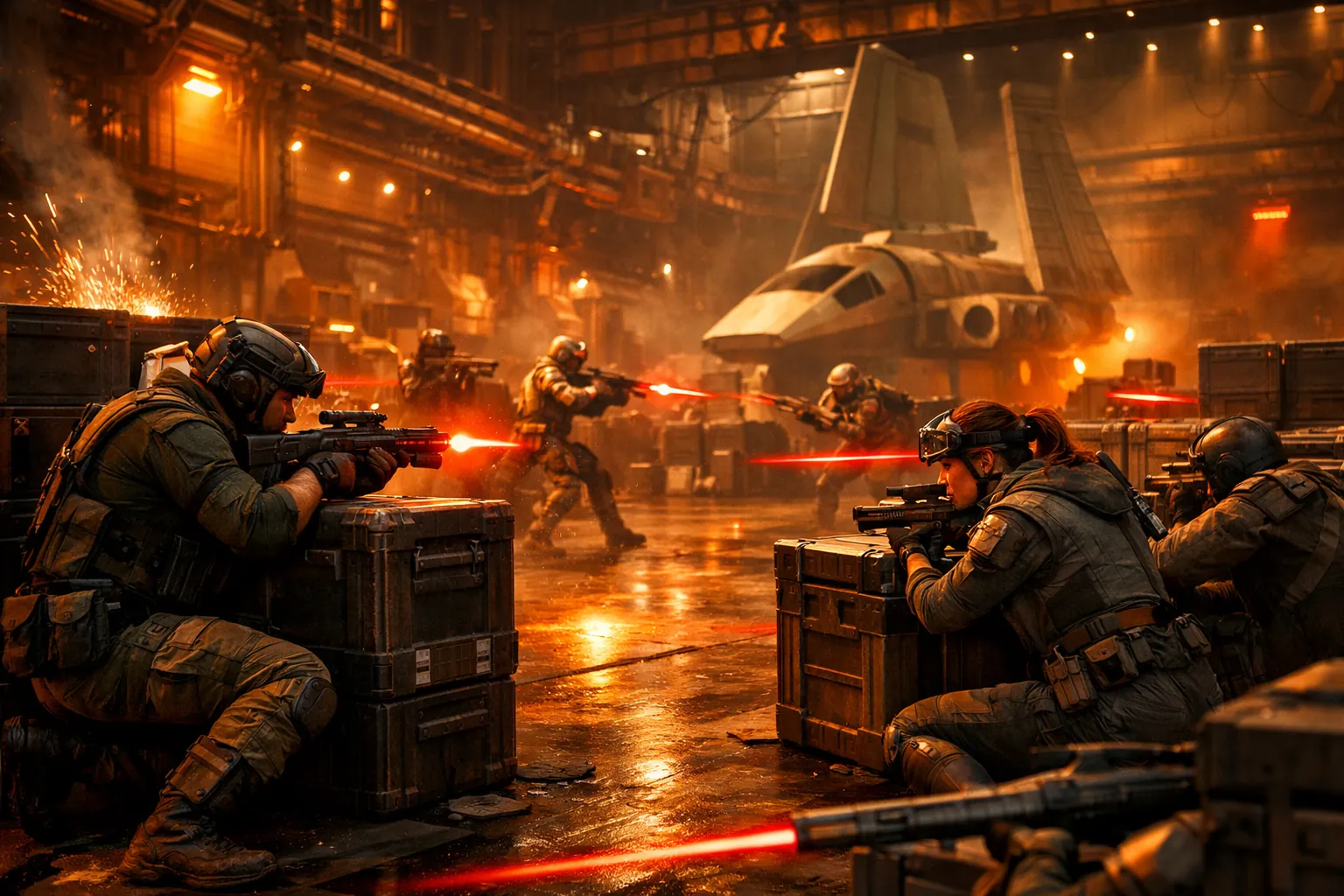 Combate táctico por turnos de Star Wars Zero Company con soldados en cobertura