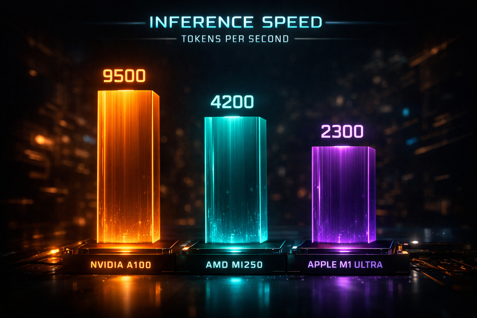 Gráfica de tokens por segundo con Llama 4 Scout y Maverick en distintos hardwares