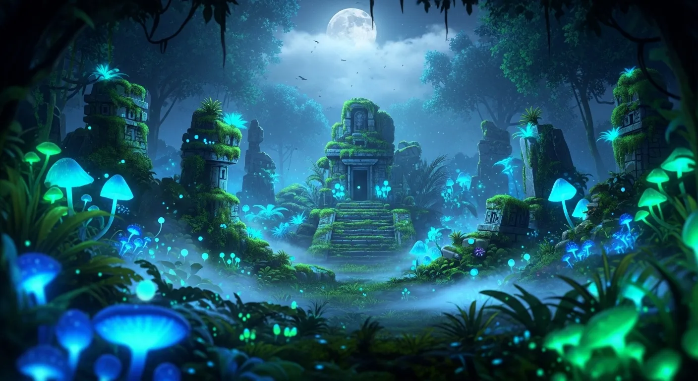 Zona de Harandar en WoW Midnight con jungla bioluminiscente