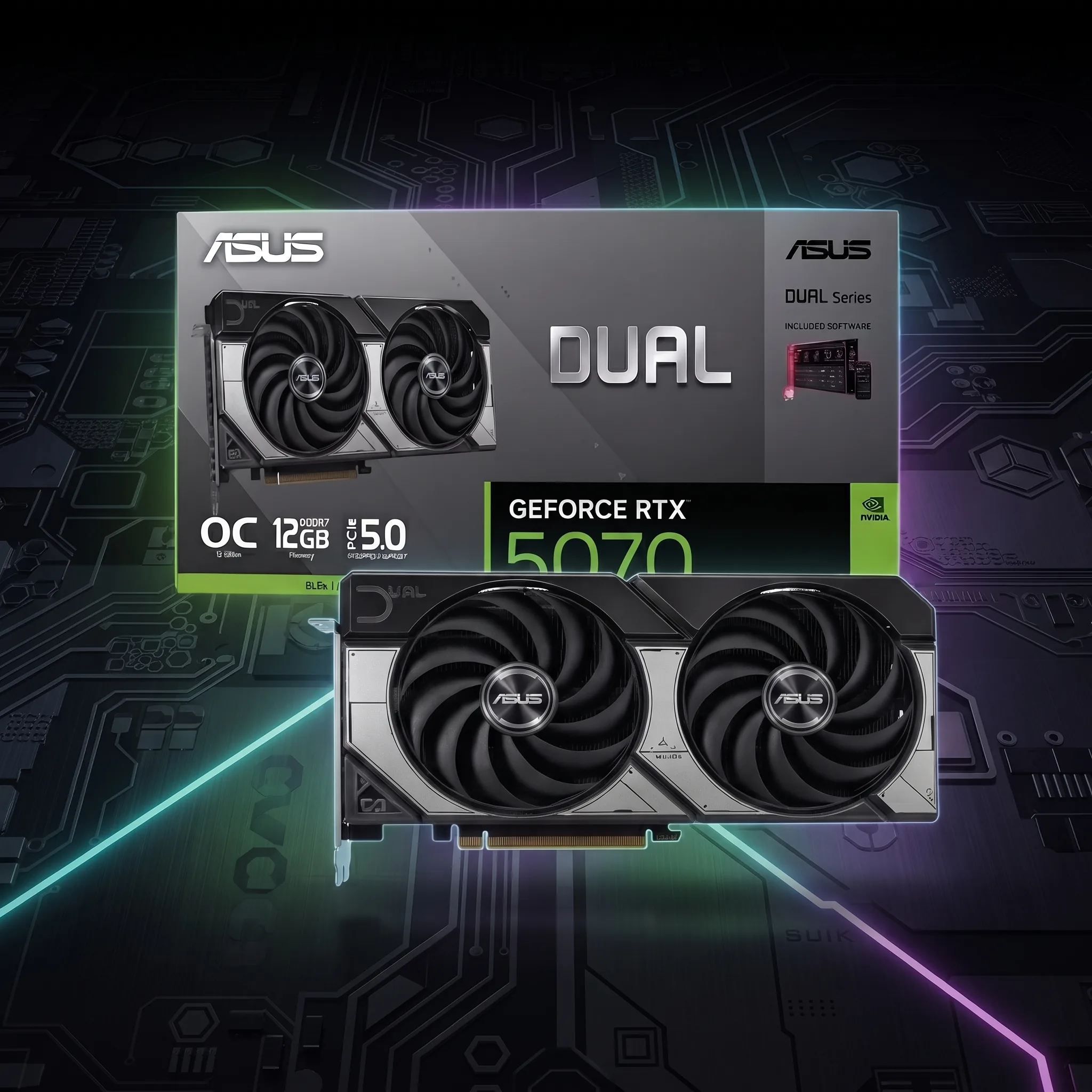 ASUS Dual GeForce RTX 5070 12GB GDDR7 OC Edition